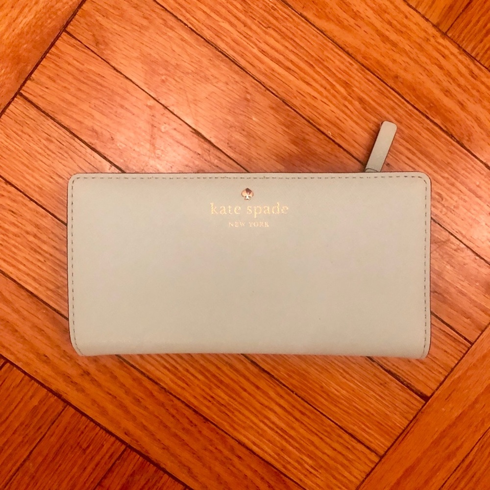 Kate Spade Small Slim Bifold Wallet - Light Blue